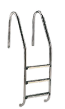 05476 I . escalera standard con  peldaños modelo luxe 2 peldaños AISI-316