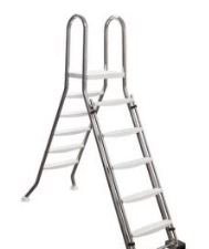 67656 I Escalera piscina elevada con plataforma para piscina de altura 1 mts AISI-304
