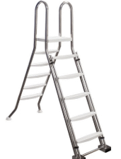 67657 I Escalera piscina elevada con plataforma para piscina de altura 1,20 ó 1,35 mts AISI-304