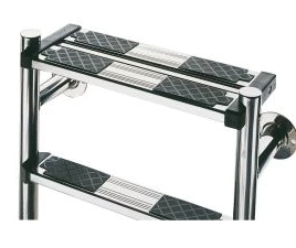 08090 I Escalera partida – parte inferior 1 peldaños “luxe” + 1 peldaño seguridad AISI-316