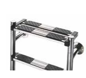 08091 I Escalera partida – parte inferior 2 peldaños “luxe” + 1 peldaño seguridad AISI-316