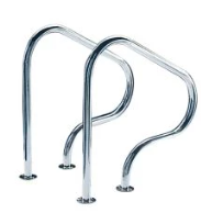 05541 I Agarradera salida piscina 800X800 mm fijación mediante pletina AISI-316