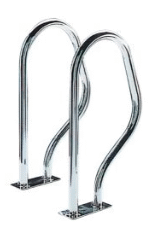 05543 I Agarradera salida piscina 470x800 mm fijación mediante pletina rectangular AISI-316