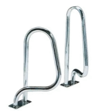 05544 I Agarradera salida piscina modelo cruzado fijación mediante pletina rectangular AISI-316