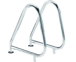 00110 I Agarradera salida piscina modelo paralelo fijación con anclajes (00143) no incluidos AISI-316